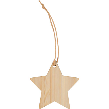 Logotrade promotional product image of: Bamboo star pendant FOGGIA