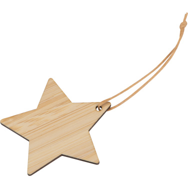 Logotrade promotional gifts photo of: Bamboo star pendant FOGGIA