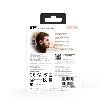 Logotrade promotional products photo of: WIRLESS HEADPHONES BP80 SILICON POWER