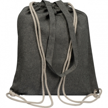 Logo trade promotional item photo of: Recycled cotton bag ADDISON