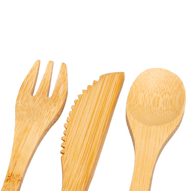 Logo trade business gift photo of: Bamboo cutlery set BONNEVILLE