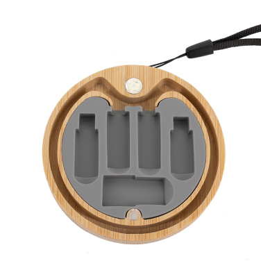 Logotrade corporate gift picture of: 4in1 cable in wooden case, LH-ZM01