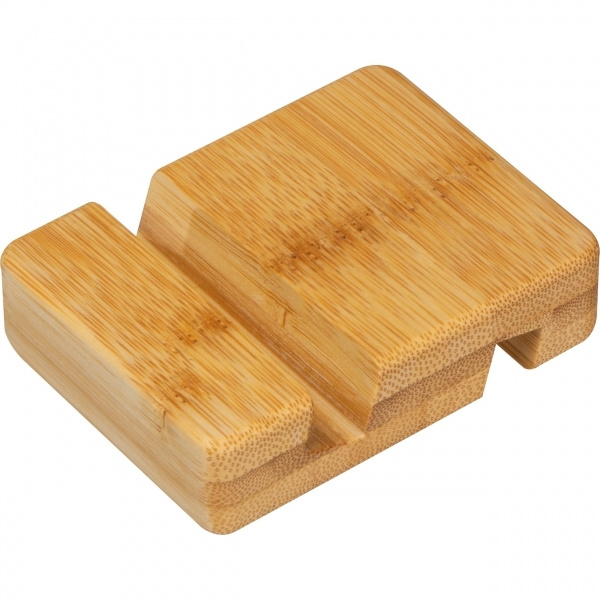 Logo trade corporate gift photo of: Bamboo smartphone holder SAN SEBASTIAN