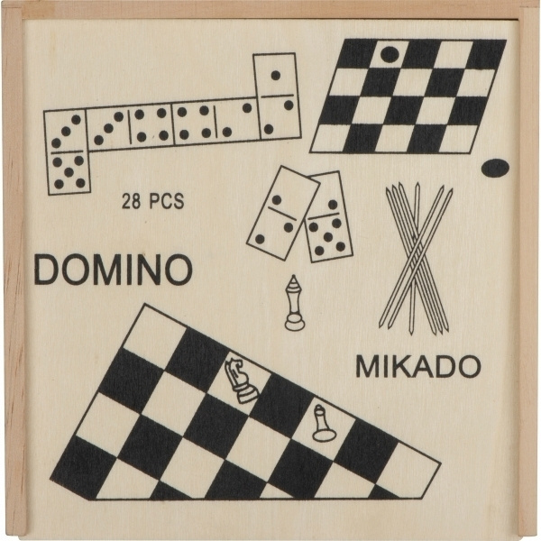 Logo trade promotional merchandise photo of: Wooden game collection RIGA