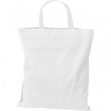 Logo trade corporate gift photo of: Cotton bag with short handles BREGENZ