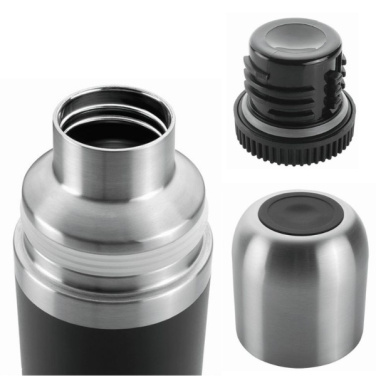 Logo trade promotional items image of: Vacuum bottle DINARA Schwarzwolf