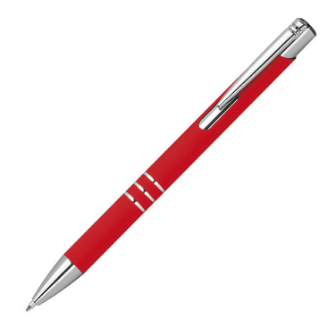 Logo trade promotional products image of: Semi gel pen soft touch DUNMORE