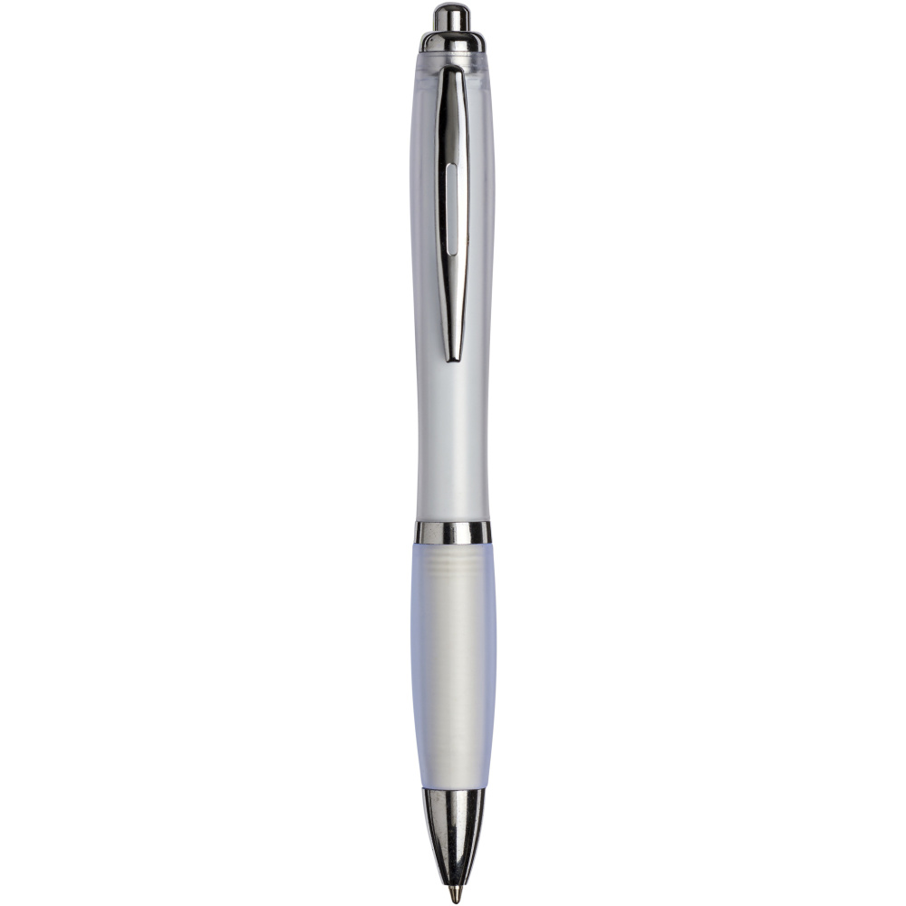 Logotrade promotional merchandise photo of: Curvy ballpoint pen with frosted barrel and grip