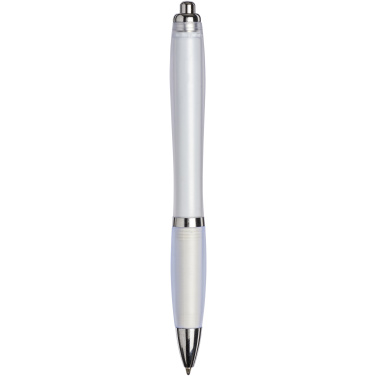 Logo trade corporate gift photo of: Curvy ballpoint pen with frosted barrel and grip