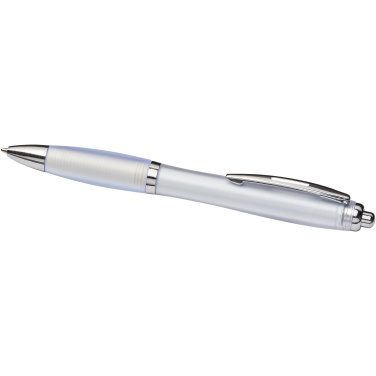 Logotrade promotional gift picture of: Curvy ballpoint pen with frosted barrel and grip