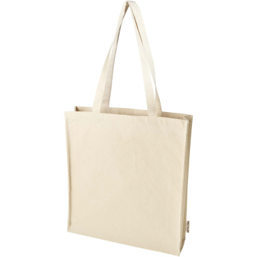 Logotrade promotional merchandise image of: Florida 270 g/m² GRS recycled gusset tote bag 14L