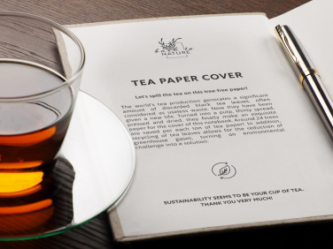Logo trade business gift photo of: Recycled Tea Notebook 209734000