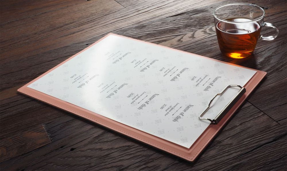 Logo trade promotional products image of: Clipboard menu 1028094