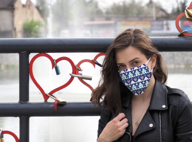 Logo trade promotional giveaways image of: VENUS PRO cotton face mask with a pocket an HEPA filter 1378165