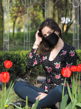 Logo trade advertising products picture of: MARS PRO cotton mask (size M) with pocket and HEPA filter 1380165