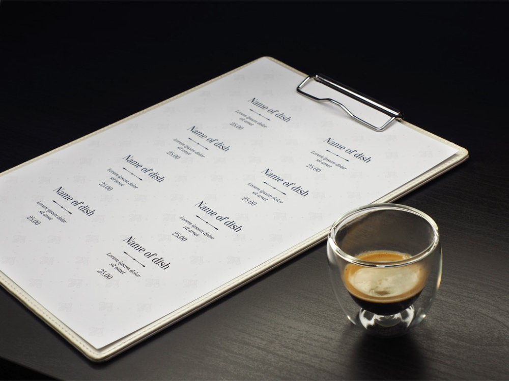 Logo trade promotional items picture of: Clipboard menu 1121119