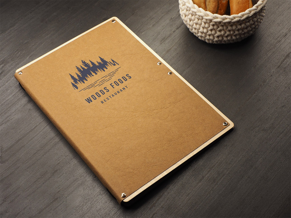 Logo trade business gifts image of: Menu cover 1665121