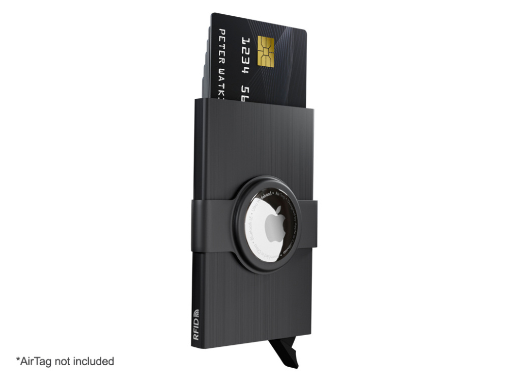 Logo trade promotional giveaway photo of: RFID credit card case with holder for AirTag 2163155