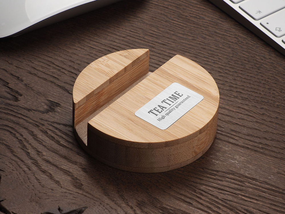 Logo trade promotional gift photo of: Wooden telephone stand 1833292
