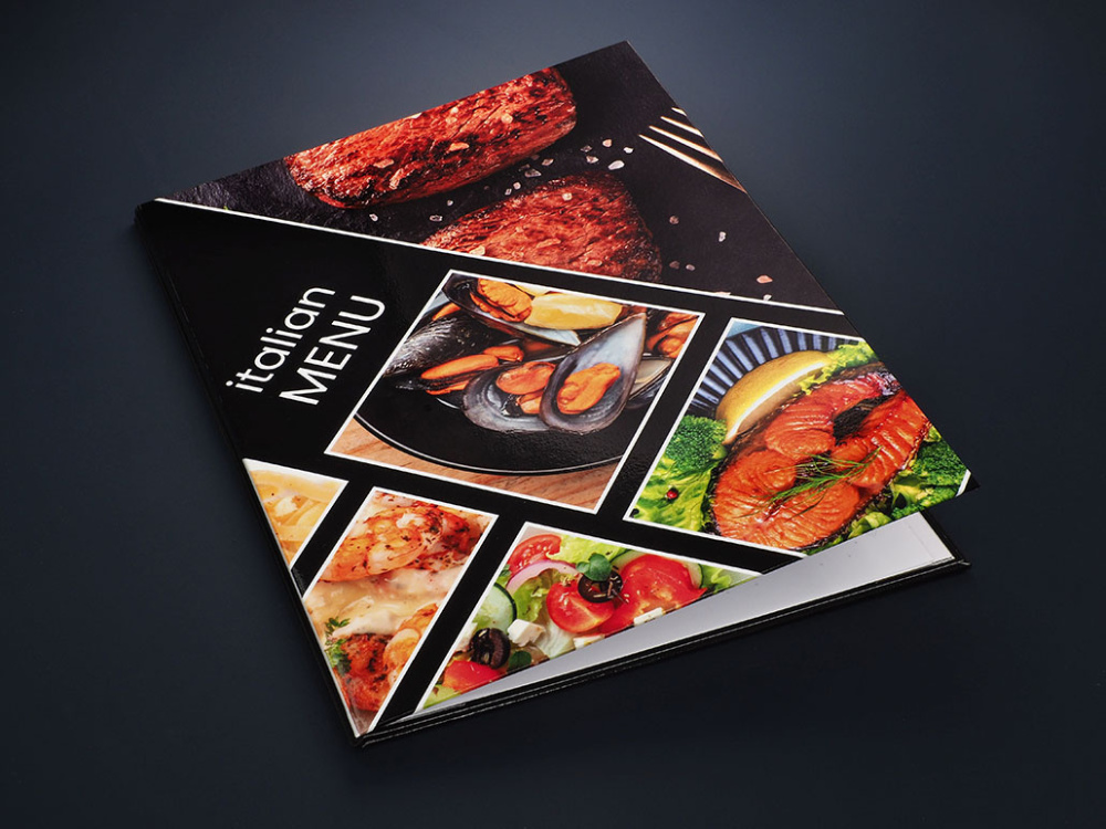 Logo trade promotional giveaways image of: Menu cover 1823117