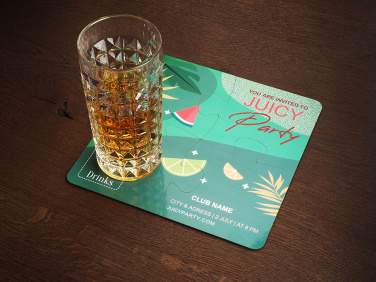 Logotrade advertising product image of: Set of 4 PUZZLE glass coasters 1835117