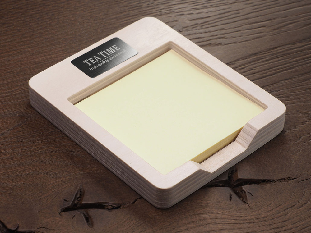 Logotrade advertising products photo of: Wooden memo card box 1832121