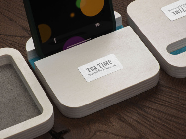 Logo trade promotional merchandise image of: Wooden telephone stand 1847121