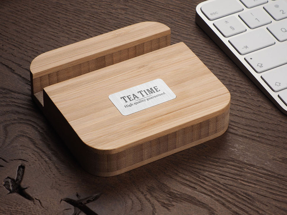Logotrade promotional gift picture of: Wooden telephone stand 1847292