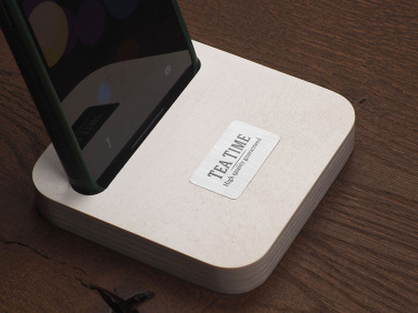 Logo trade promotional merchandise picture of: Wooden telephone stand 1848121