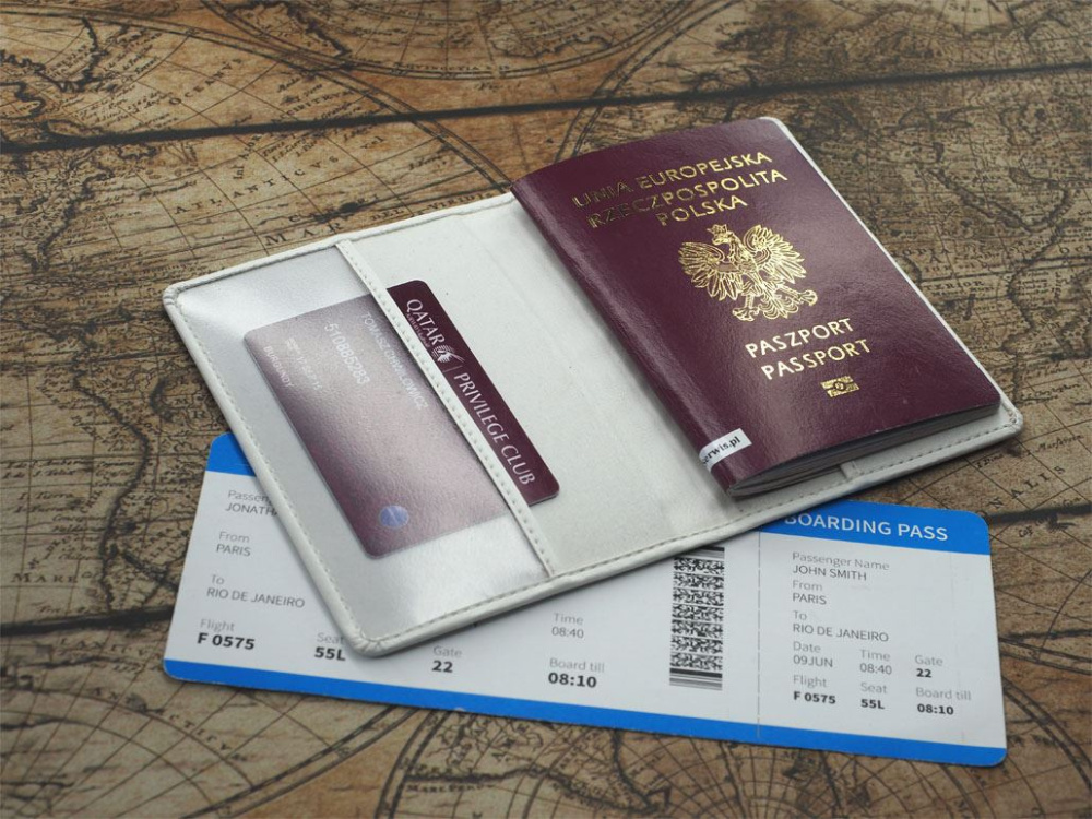 Logo trade promotional giveaways image of: Passport case 209119