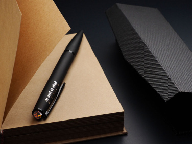 Logo trade corporate gifts image of: Ball pen with AMBER stone 2070036
