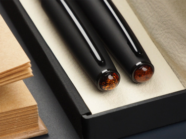 Logo trade advertising products picture of: Amber Pen set  1235036