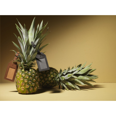 Logo trade promotional products image of: Vegan Pineapple Leather Luggage Tag