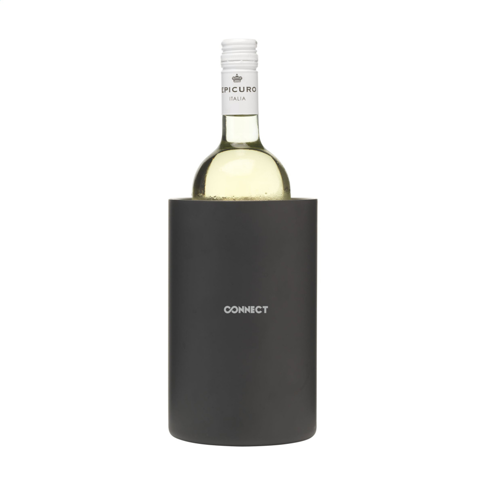 Logotrade promotional merchandise picture of: CoolSteel Black wine cooler
