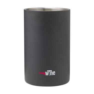 Logotrade promotional gift image of: CoolSteel Black wine cooler