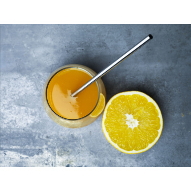 Logo trade promotional gift photo of: Reusable 1 piece ECO Straw Set stainless-steel straw