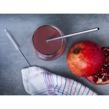 Logo trade promotional giveaway photo of: Reusable 1 piece ECO Straw Set stainless-steel straw