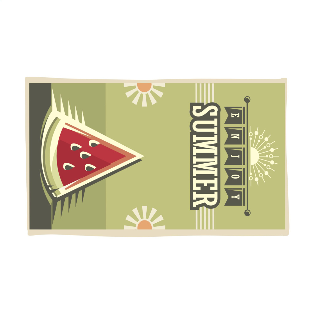 Logotrade promotional gift image of: Printed RPET BeachTowel 350 g/m² 100x180