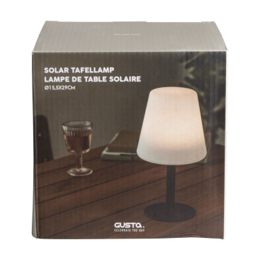 Logo trade advertising products image of: Gusta Solar Table Lamp