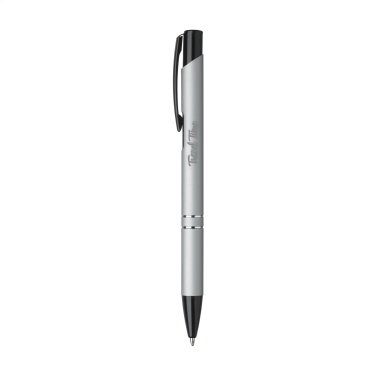 Logo trade corporate gifts image of: Ebony Rubberised pen