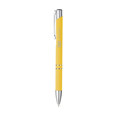 Logo trade promotional merchandise photo of: Ebony Soft Touch Accent pen