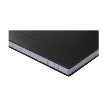Logotrade promotional gift image of: Bamboo Journal Naked Spine Paper Notebook Black A5