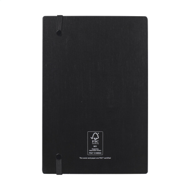 Logotrade corporate gift image of: Bamboo Journal Naked Spine Paper Notebook Black A5