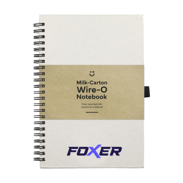 Logo trade business gift photo of: Milk-Carton Wire-O Paper Notebook A5