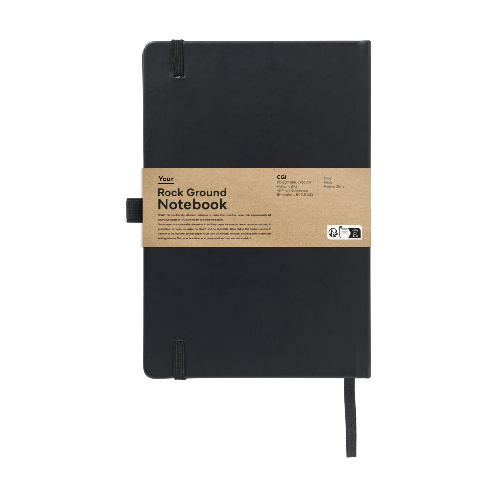 Logotrade promotional giveaway image of: Rock Ground Paper Notebook A5