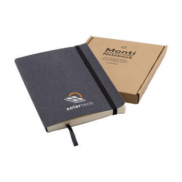 Logo trade promotional product photo of: Monti Recycled Leather - Paper Notebook A5