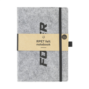 Logo trade corporate gifts picture of: Felty GRS RPET Paper Notebook A5