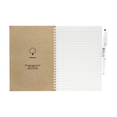 Logotrade advertising products photo of: MOYU Erasable Stone Paper Notebook CraftCover 18 pages