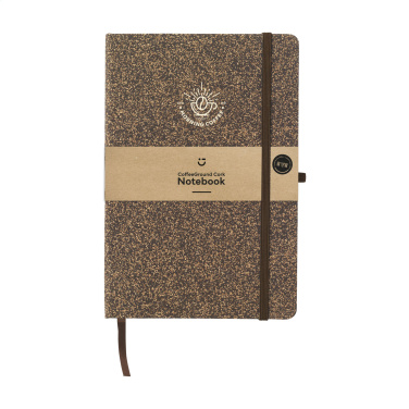 Logo trade corporate gifts image of: CoffeeGround Cork Paper Notebook A5