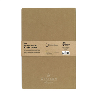 Logo trade advertising products picture of: Paper Notebook GRS Washable Kraft Cover A5